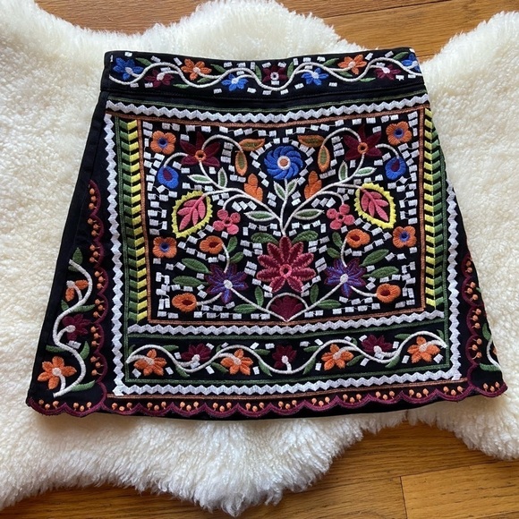 Lulus Don't Stop the Party Black Embroidered Mini Skirt - Picture 7 of 15